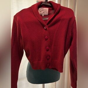 VOH GUC SZ M rosewood color cardigan v neck